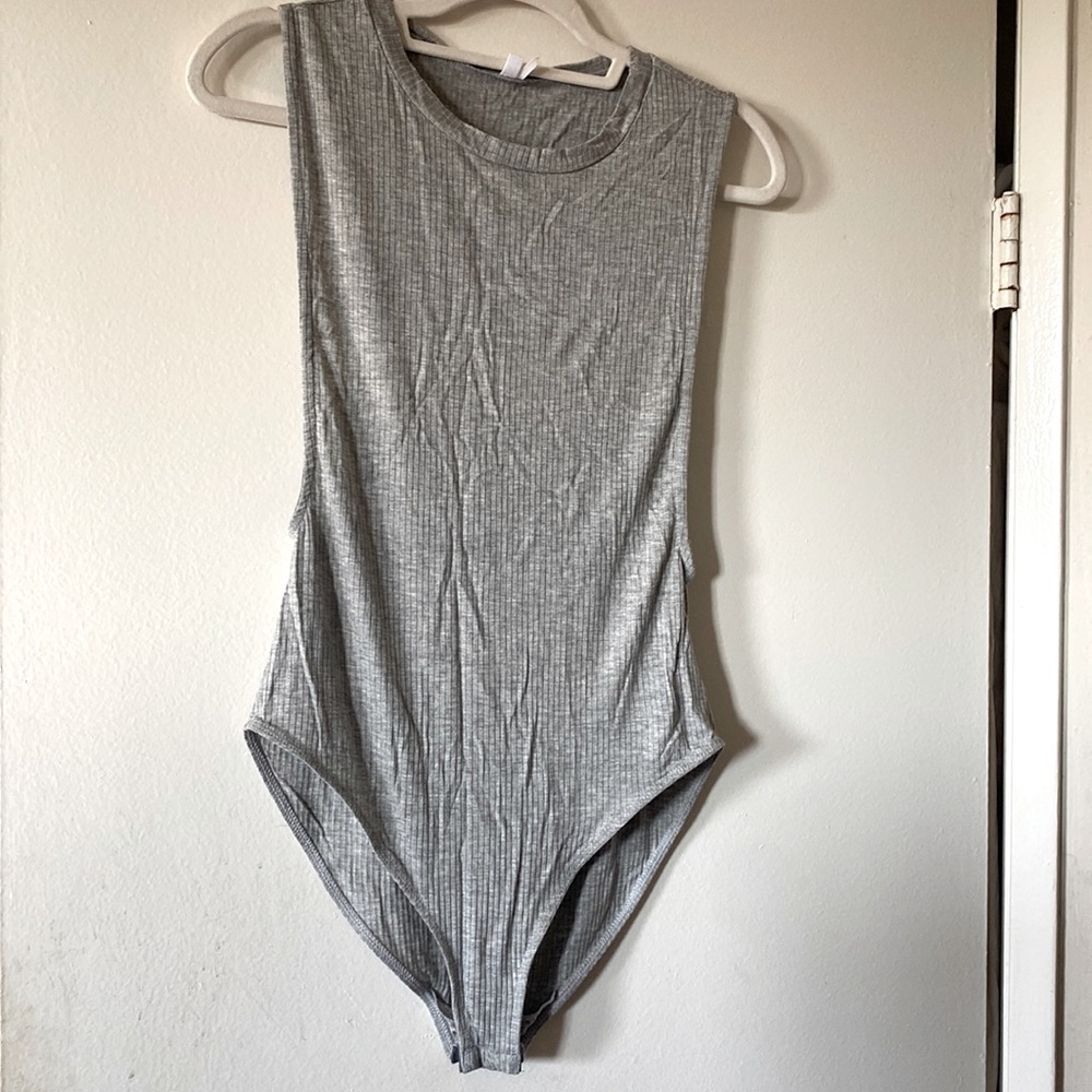 Out From Under/Urban Outfitters Grey Tank Bodysuit